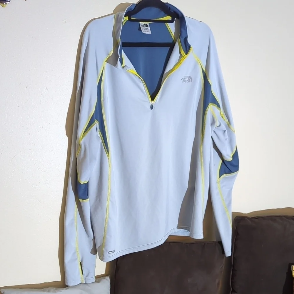 The North Face Blue and Yellow Pullover